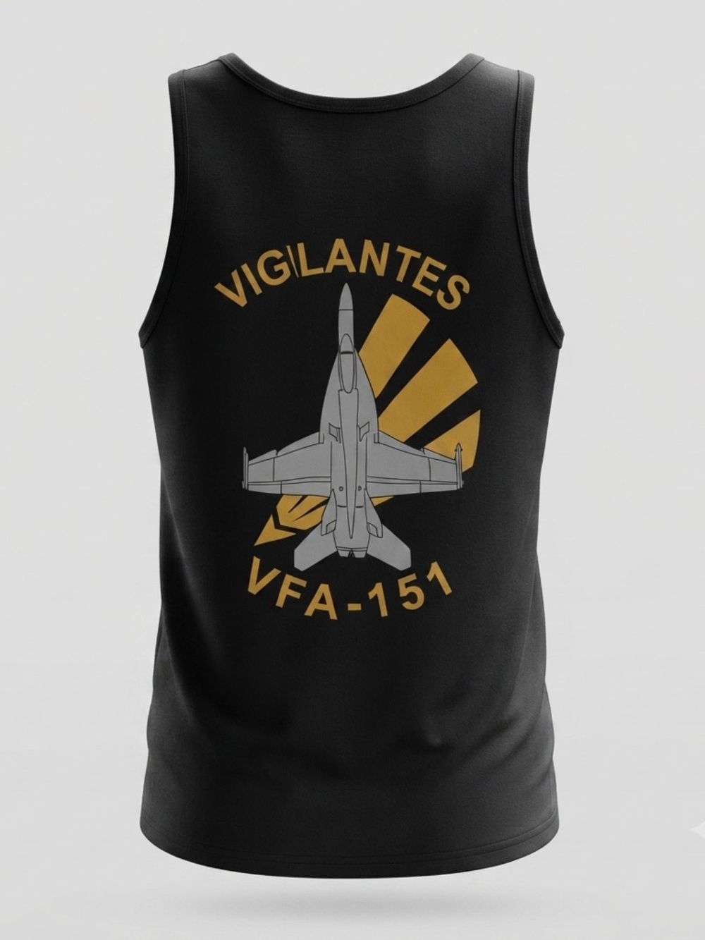 VFA-151 Vigilantes U.S. Navy Men’s Medium Black Graphic Tank Top Cotton